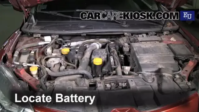 2009 Renault Megane Privilege dCi 1.5L 4 Cyl. Turbo Diesel Batterie Changement